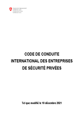 Code de conduite international des entreprises de sécurité privée